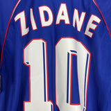 Shop 1998/00 FRANCE ZIDANE #10 HOME SHIRT (M) ADIDAS, classic football shirts, vintage football shirts & retro soccer jerseys at Cult Kits