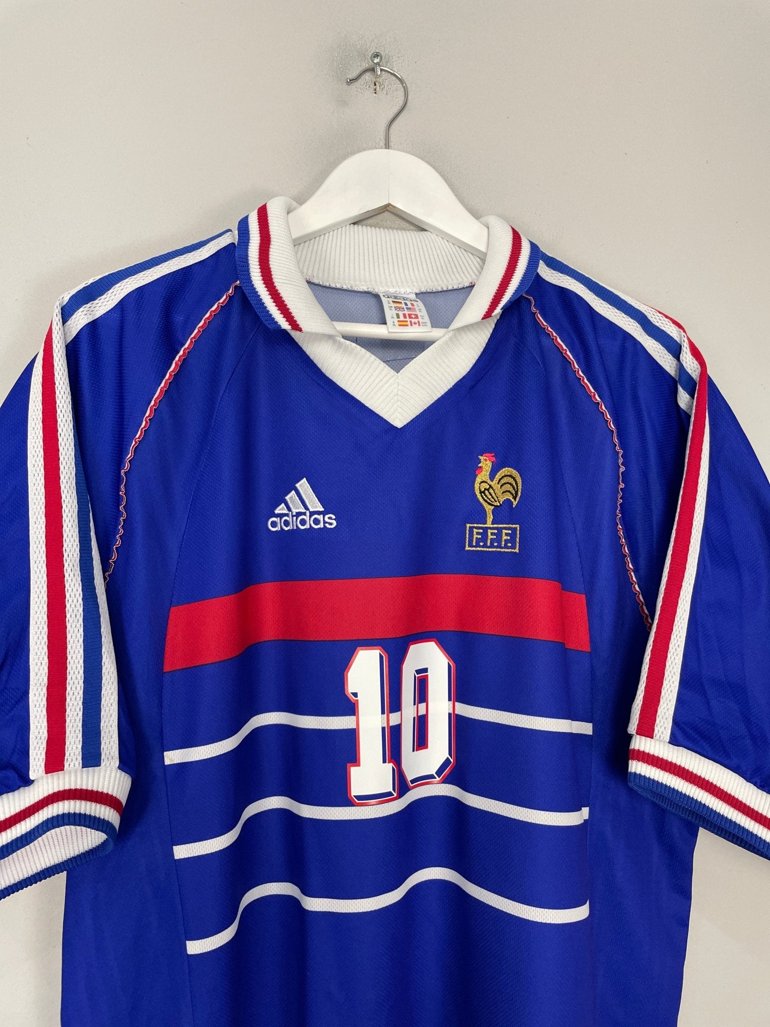 Shop 1998/00 FRANCE ZIDANE #10 HOME SHIRT (XL) ADIDAS, classic football shirts, vintage football shirts & retro soccer jerseys at Cult Kits