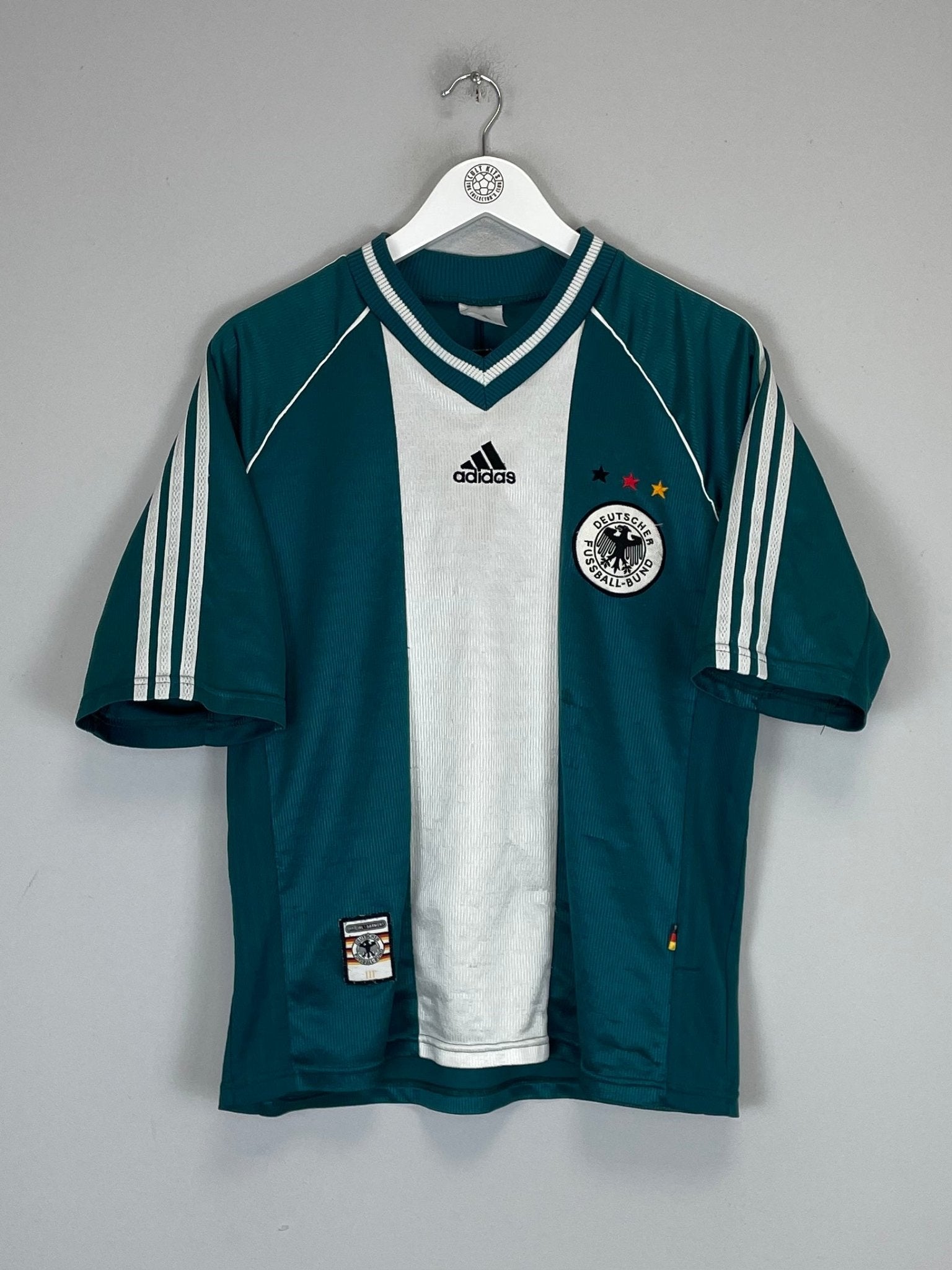 Shop 1998/00 GERMANY AWAY SHIRT (M) ADIDAS, classic football shirts, vintage football shirts & retro soccer jerseys at Cult Kits