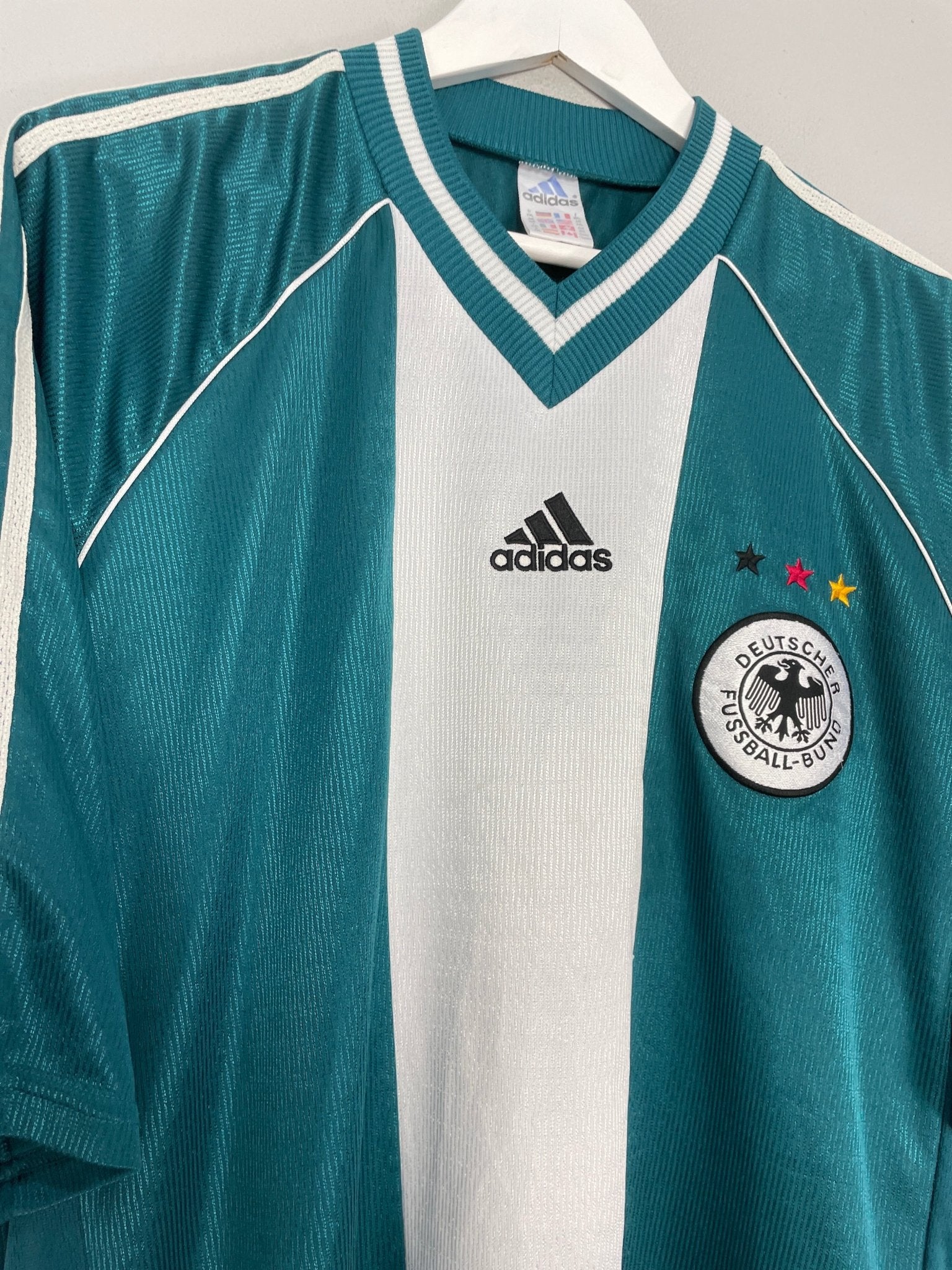 Shop 1998/00 GERMANY AWAY SHIRT (XXL) ADIDAS, classic football shirts, vintage football shirts & retro soccer jerseys at Cult Kits