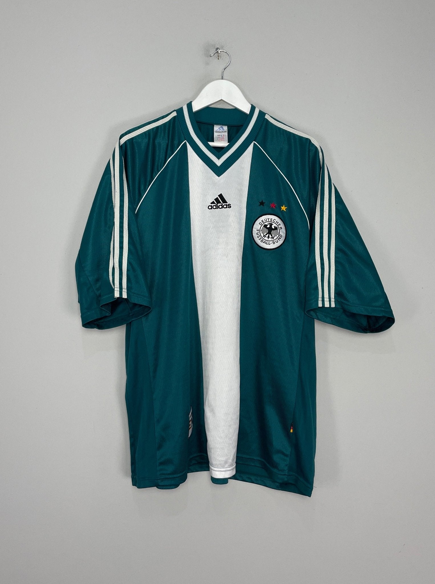 Shop 1998/00 GERMANY AWAY SHIRT (XXL) ADIDAS, classic football shirts, vintage football shirts & retro soccer jerseys at Cult Kits