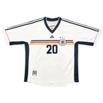 Buy 1998/00 Germany Bierhoff 20 Home Shirt (L) Adidas ~ Free worldwide shipping available ~ Authentic Vintage Football Shirts from Cult Kits
