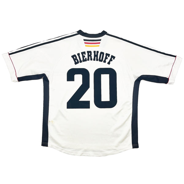 【正規品】adidas サッカーシャツ Bierhoff 9 タグ付き Germany 1996 Home Jersey #20 Bierhoff Adidas White Shirt Size XS