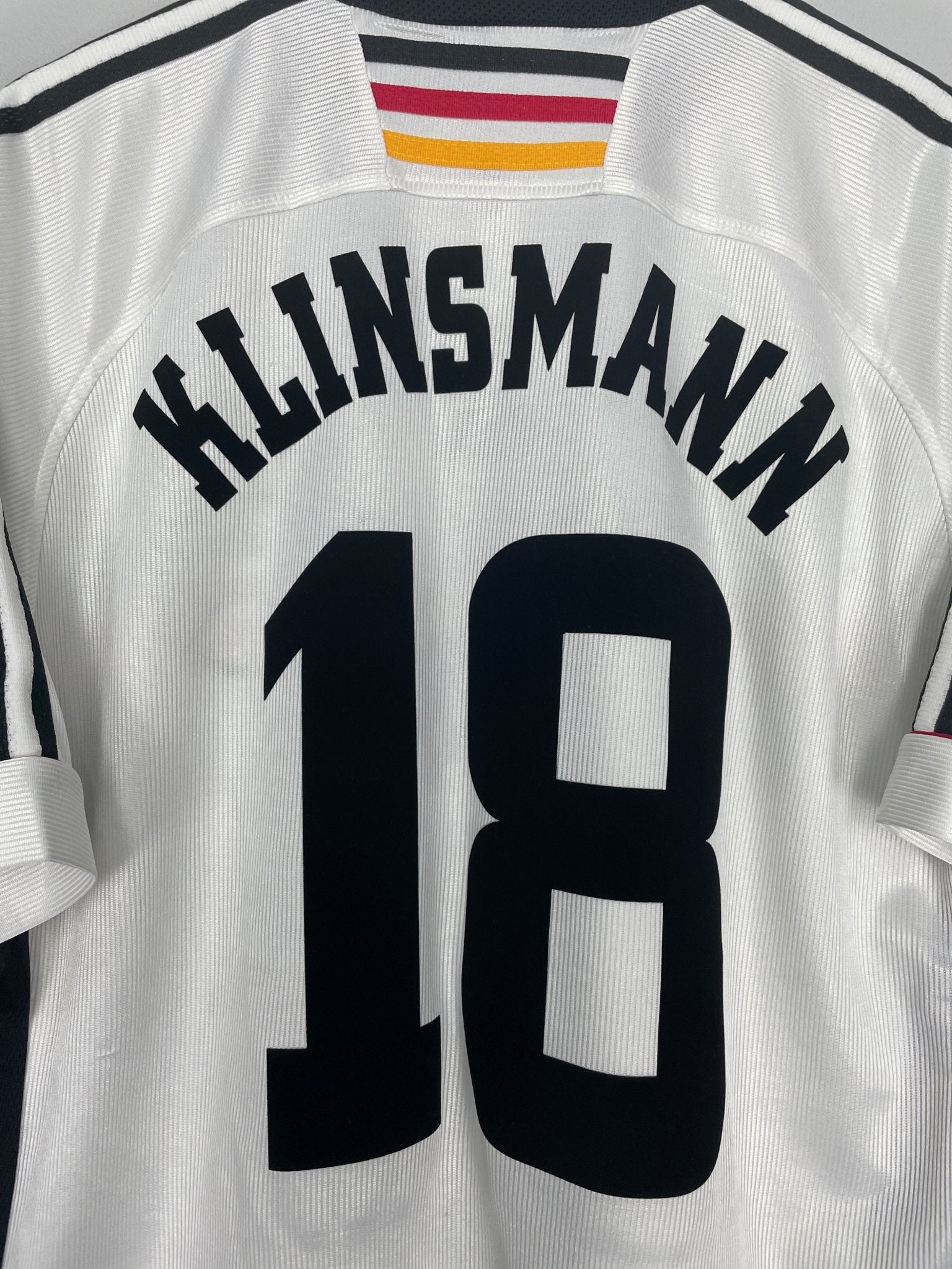 Shop 1998/00 GERMANY KLINSMANN #18 HOME SHIRT (L) ADIDAS, classic football shirts, vintage football shirts & retro soccer jerseys at Cult Kits