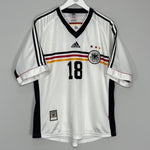 Shop 1998/00 GERMANY KLINSMANN #18 HOME SHIRT (L) ADIDAS, classic football shirts, vintage football shirts & retro soccer jerseys at Cult Kits