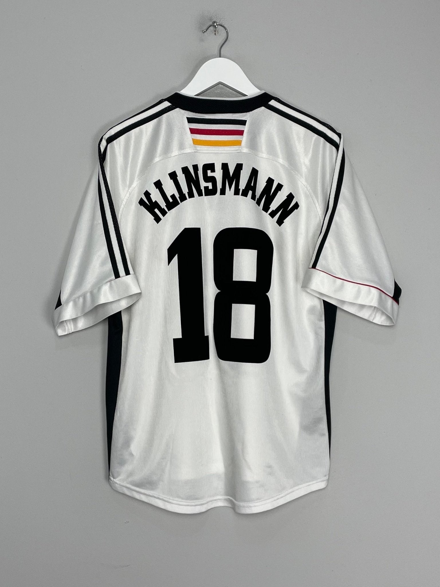 Shop 1998/00 GERMANY KLINSMANN #18 HOME SHIRT (L) ADIDAS, classic football shirts, vintage football shirts & retro soccer jerseys at Cult Kits