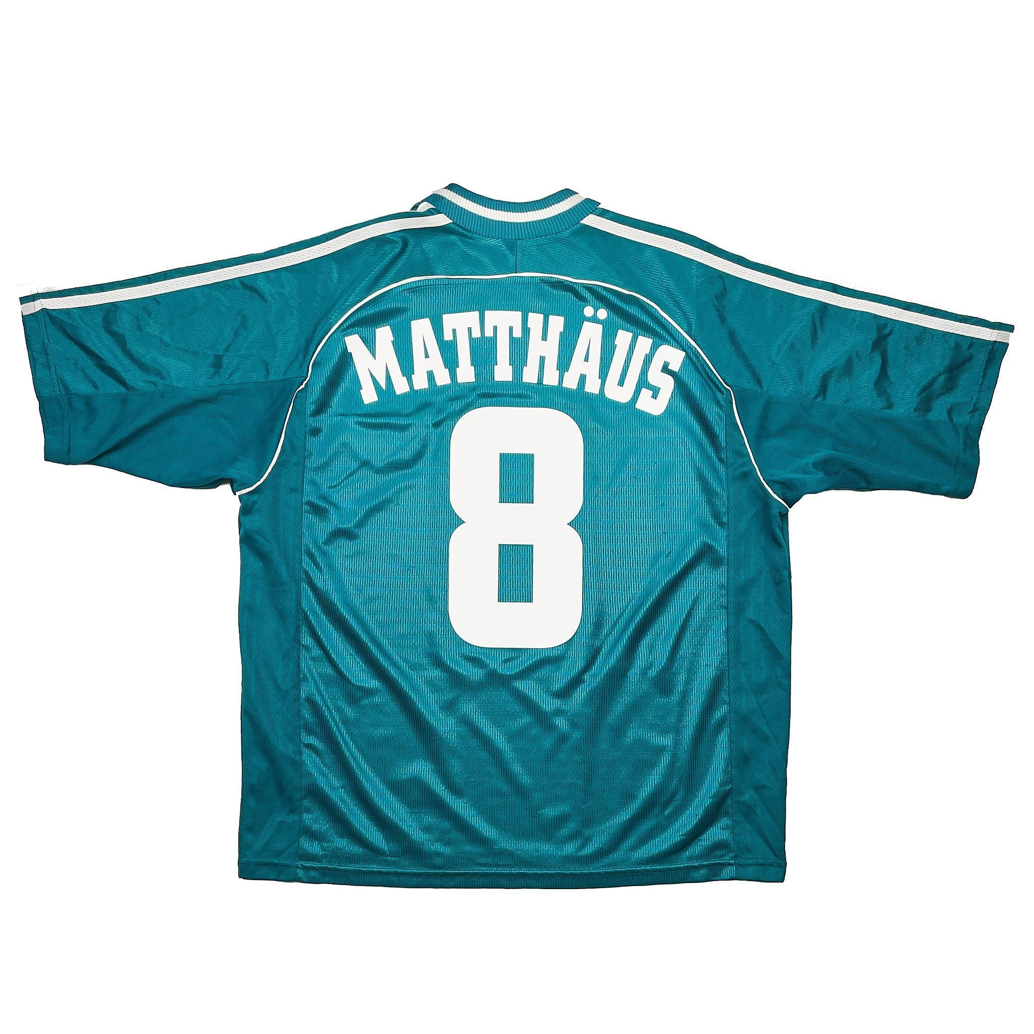 Buy 1998/00 Germany Matthaus 8 Away Shirt (L) Adidas ~ Free worldwide shipping available ~ Authentic Vintage Football Shirts from Cult Kits