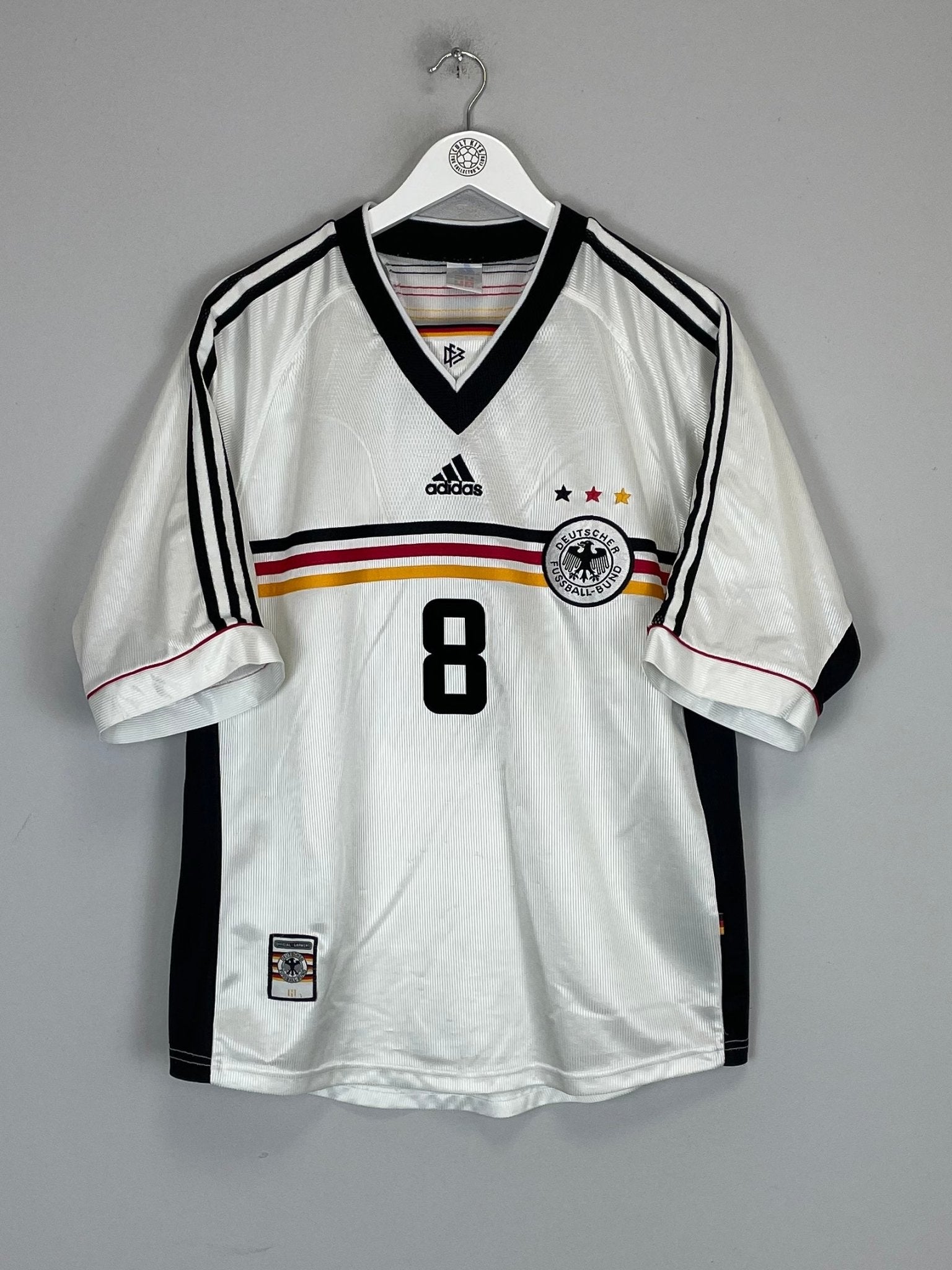 Shop 1998/00 GERMANY MATTHAUS #8 HOME SHIRT (L) ADIDAS, classic football shirts, vintage football shirts & retro soccer jerseys at Cult Kits