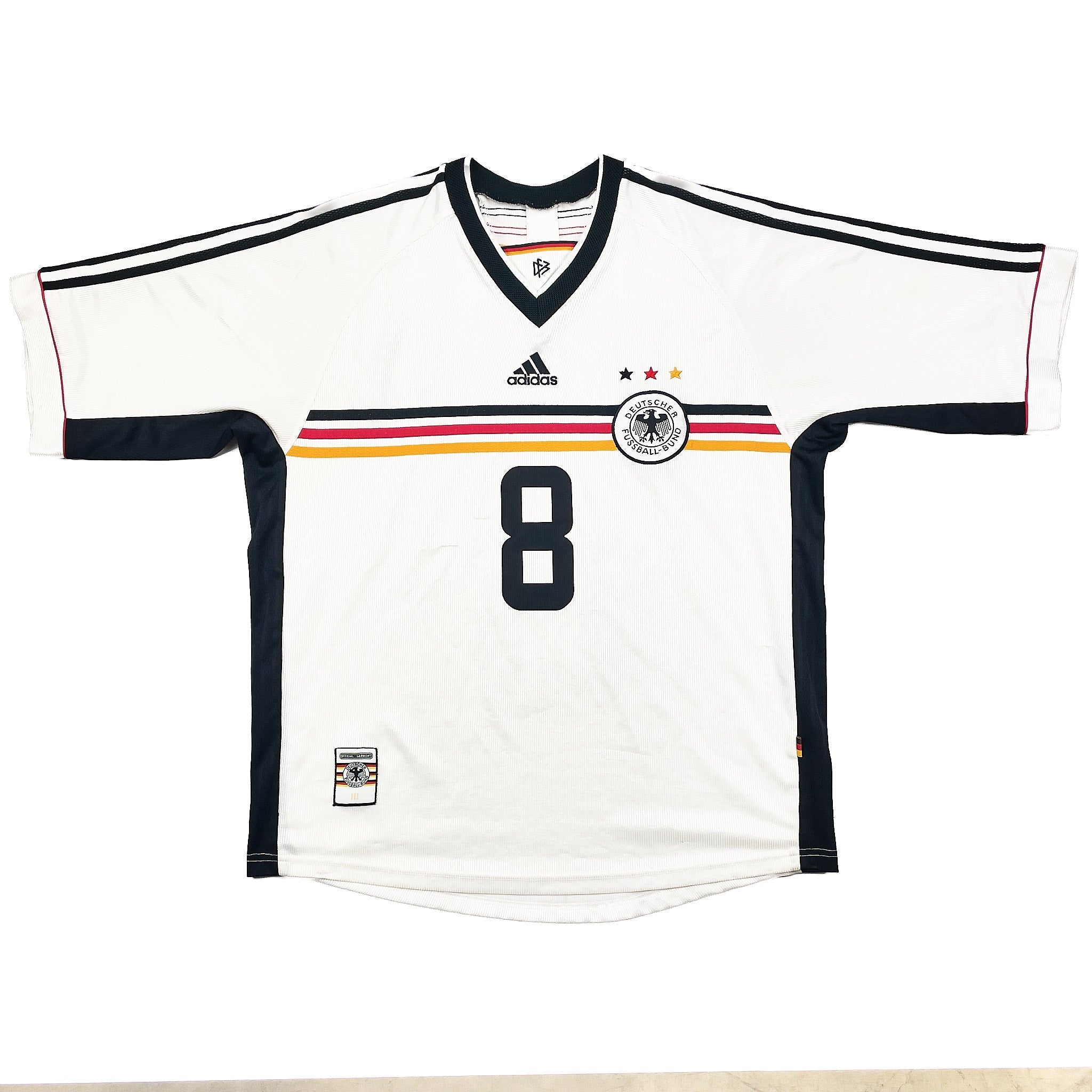 Buy 1998/00 GERMANY MATTHAUS 8 HOME SHIRT (L) ADIDAS ~ Free worldwide shipping available ~ Authentic Vintage Football Shirts from Cult Kits