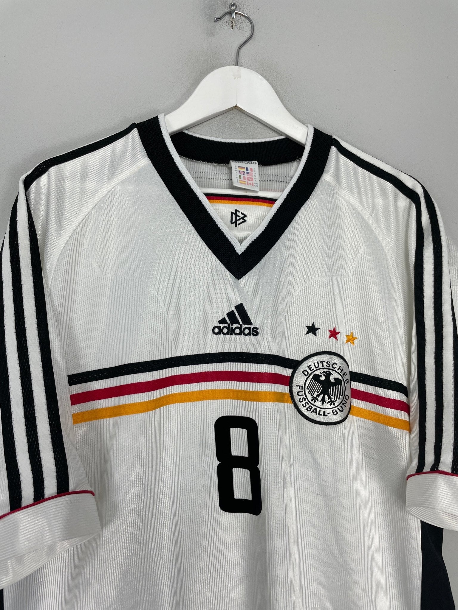 Shop 1998/00 GERMANY MATTHAUS #8 HOME SHIRT (XL) ADIDAS, classic football shirts, vintage football shirts & retro soccer jerseys at Cult Kits