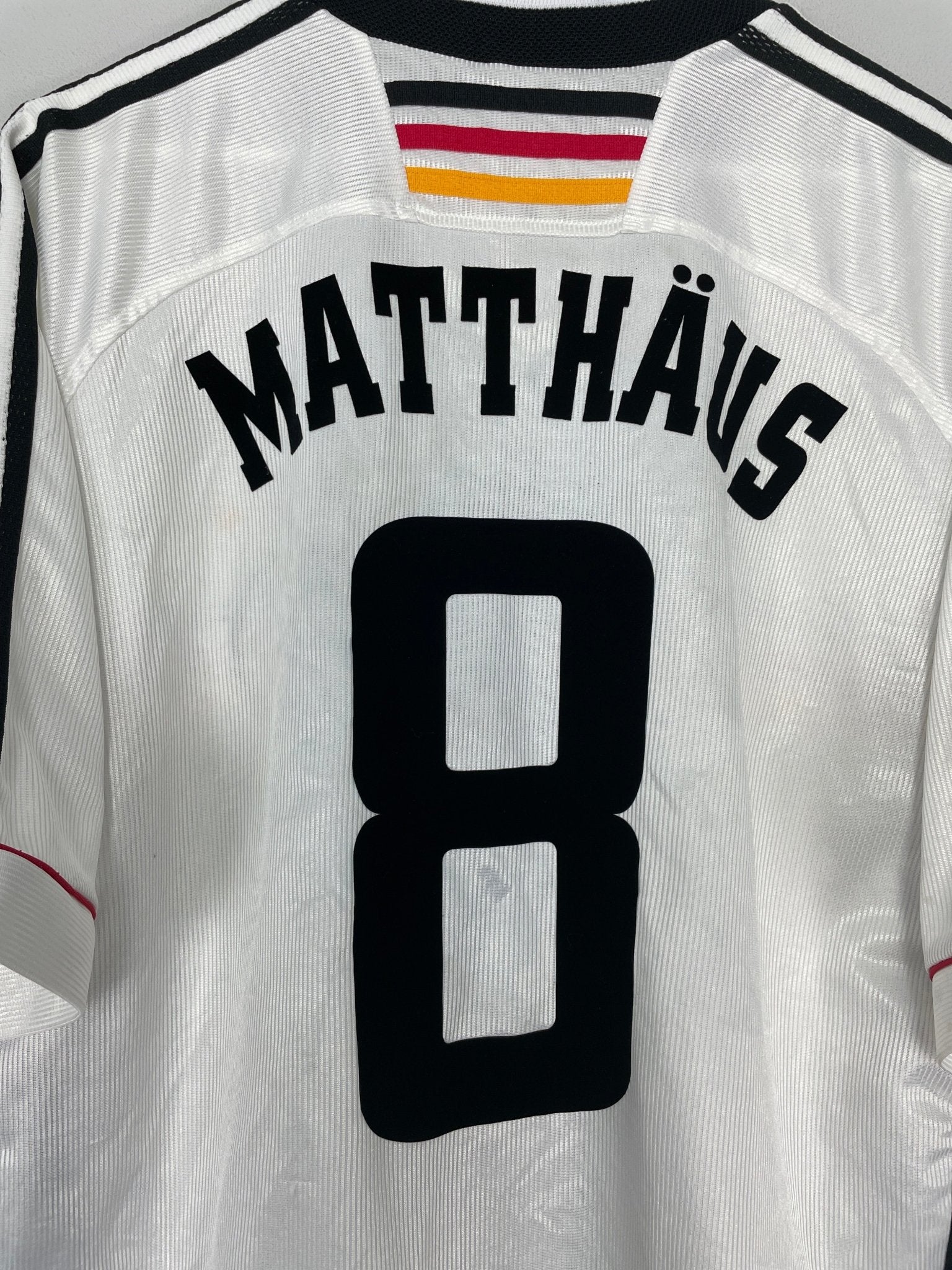 Shop 1998/00 GERMANY MATTHAUS #8 HOME SHIRT (XL) ADIDAS, classic football shirts, vintage football shirts & retro soccer jerseys at Cult Kits