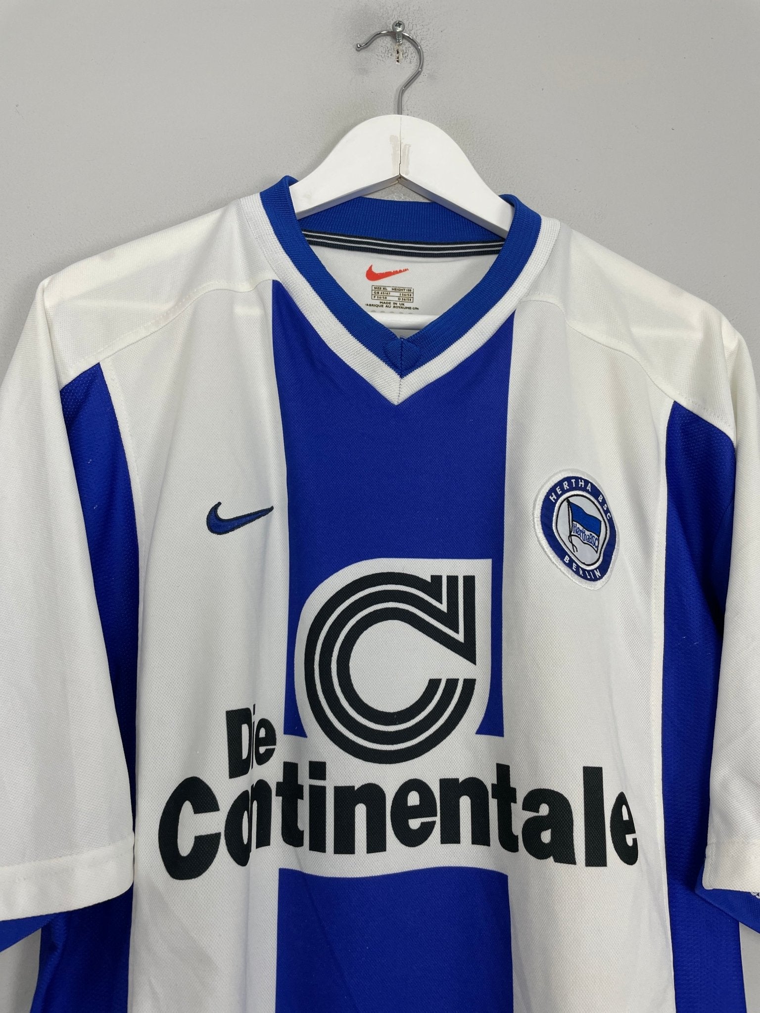 Shop 1998/00 HERTHA BERLIN HOME SHIRT (XL) NIKE, classic football shirts, vintage football shirts & retro soccer jerseys at Cult Kits