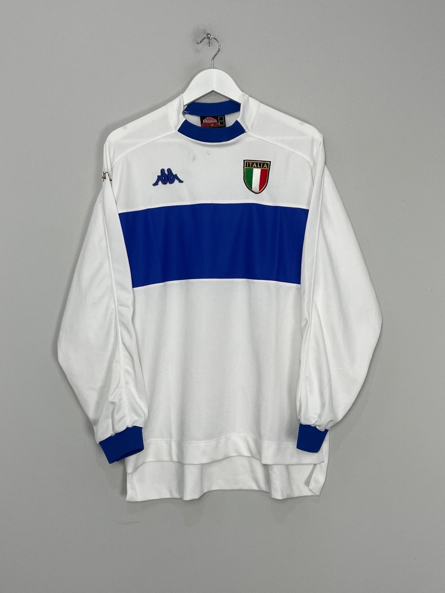 Shop 1998/00 ITALY L/S AWAY SHIRT (L) KAPPA, classic football shirts, vintage football shirts & retro soccer jerseys at Cult Kits