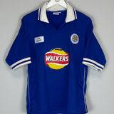 Shop 1998/00 LEICESTER CITY #16 HOME SHIRT (M) FOX LEISURE, classic football shirts, vintage football shirts & retro soccer jerseys at Cult Kits