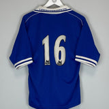 Shop 1998/00 LEICESTER CITY #16 HOME SHIRT (M) FOX LEISURE, classic football shirts, vintage football shirts & retro soccer jerseys at Cult Kits