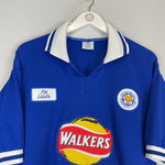 Shop 1998/00 LEICESTER CITY ELLIOT #18 HOME SHIRT (L) FOX LEISURE, classic football shirts, vintage football shirts & retro soccer jerseys at Cult Kits