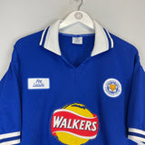 Shop 1998/00 LEICESTER CITY ELLIOT #18 HOME SHIRT (L) FOX LEISURE, classic football shirts, vintage football shirts & retro soccer jerseys at Cult Kits