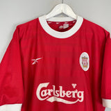 Shop 1998/00 LIVERPOOL HOME SHIRT (L) REEBOK, classic football shirts, vintage football shirts & retro soccer jerseys at Cult Kits
