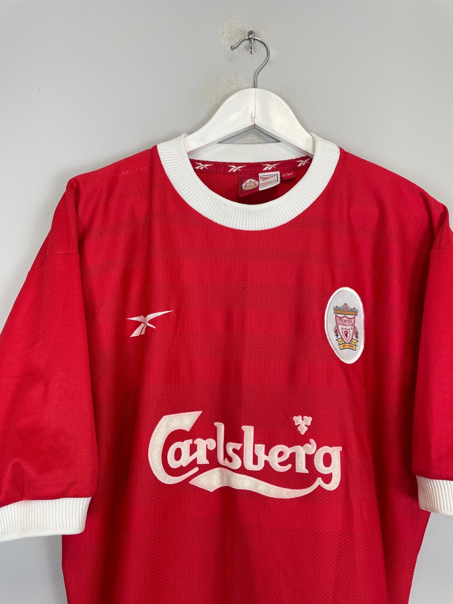Shop 1998/00 LIVERPOOL HOME SHIRT (L) REEBOK, classic football shirts, vintage football shirts & retro soccer jerseys at Cult Kits