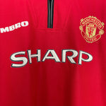 Shop 1998/00 MANCHESTER UNITED BECKHAM #7 HOME SHIRT (L) UMBRO, classic football shirts, vintage football shirts & retro soccer jerseys at Cult Kits