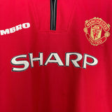 Shop 1998/00 MANCHESTER UNITED BECKHAM #7 HOME SHIRT (L) UMBRO, classic football shirts, vintage football shirts & retro soccer jerseys at Cult Kits