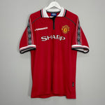 Shop 1998/00 MANCHESTER UNITED BECKHAM #7 HOME SHIRT (XL) UMBRO, classic football shirts, vintage football shirts & retro soccer jerseys at Cult Kits