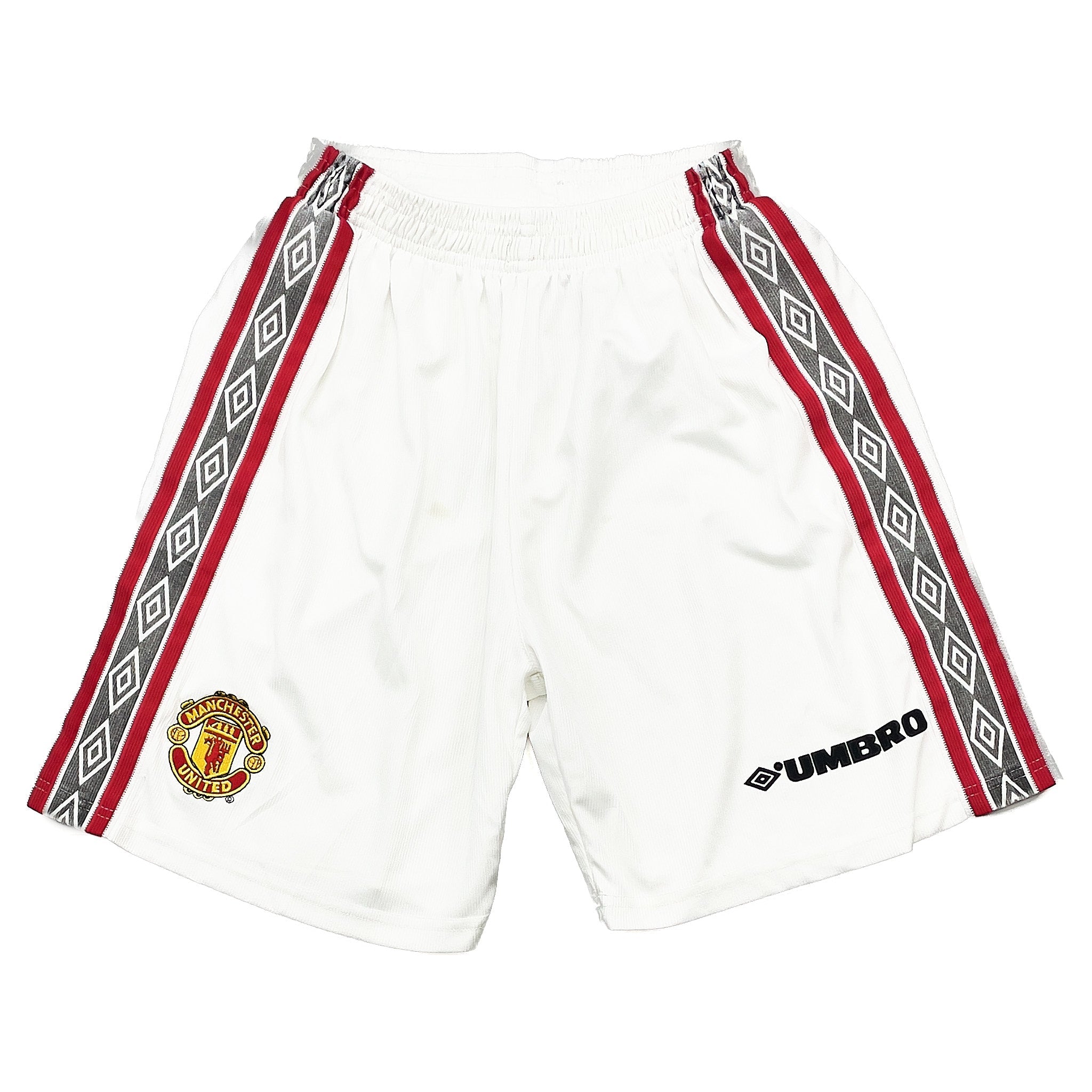 Buy 1998/00 Manchester United Home Shorts (S) Umbro ~ Free worldwide shipping available ~ Authentic Vintage Football Shirts from Cult Kits