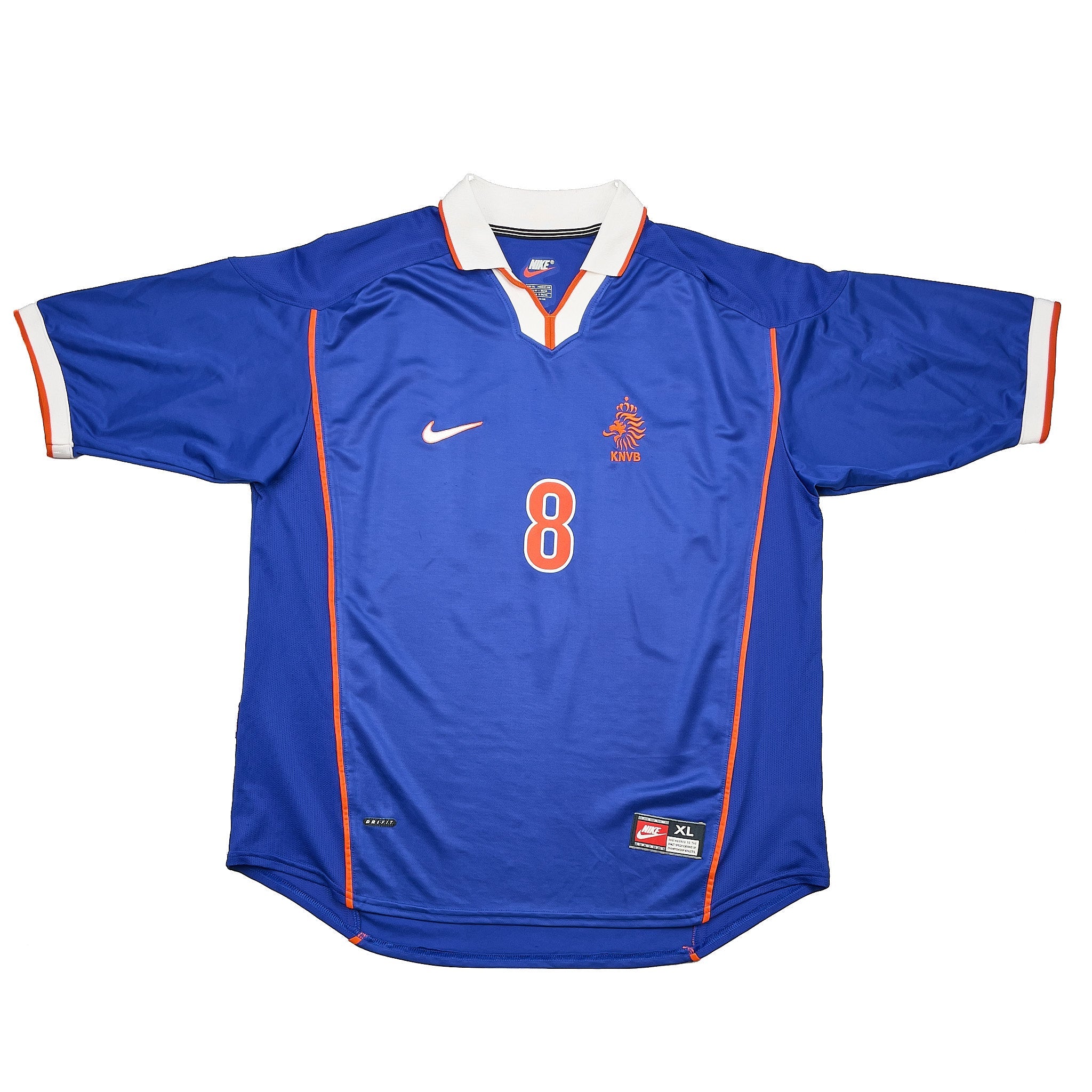 Buy 1998/00 Netherlands Bergkamp 8 Away Shirt (XL) Nike ~ Free worldwide shipping ~ Authentic Vintage Football Shirts from Cult Kits