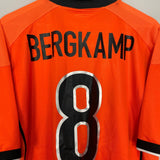 Shop 1998/00 NETHERLANDS BERGKAMP #8 HOME SHIRT (L) NIKE, classic football shirts, vintage football shirts & retro soccer jerseys at Cult Kits