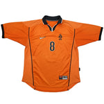 Buy 1998/00 NETHERLANDS BERGKAMP 8 HOME SHIRT (L) NIKE ~ Free worldwide shipping available ~ Authentic Vintage Football Shirts from Cult Kits