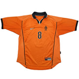 Buy 1998/00 NETHERLANDS BERGKAMP 8 HOME SHIRT (L) NIKE ~ Free worldwide shipping available ~ Authentic Vintage Football Shirts from Cult Kits