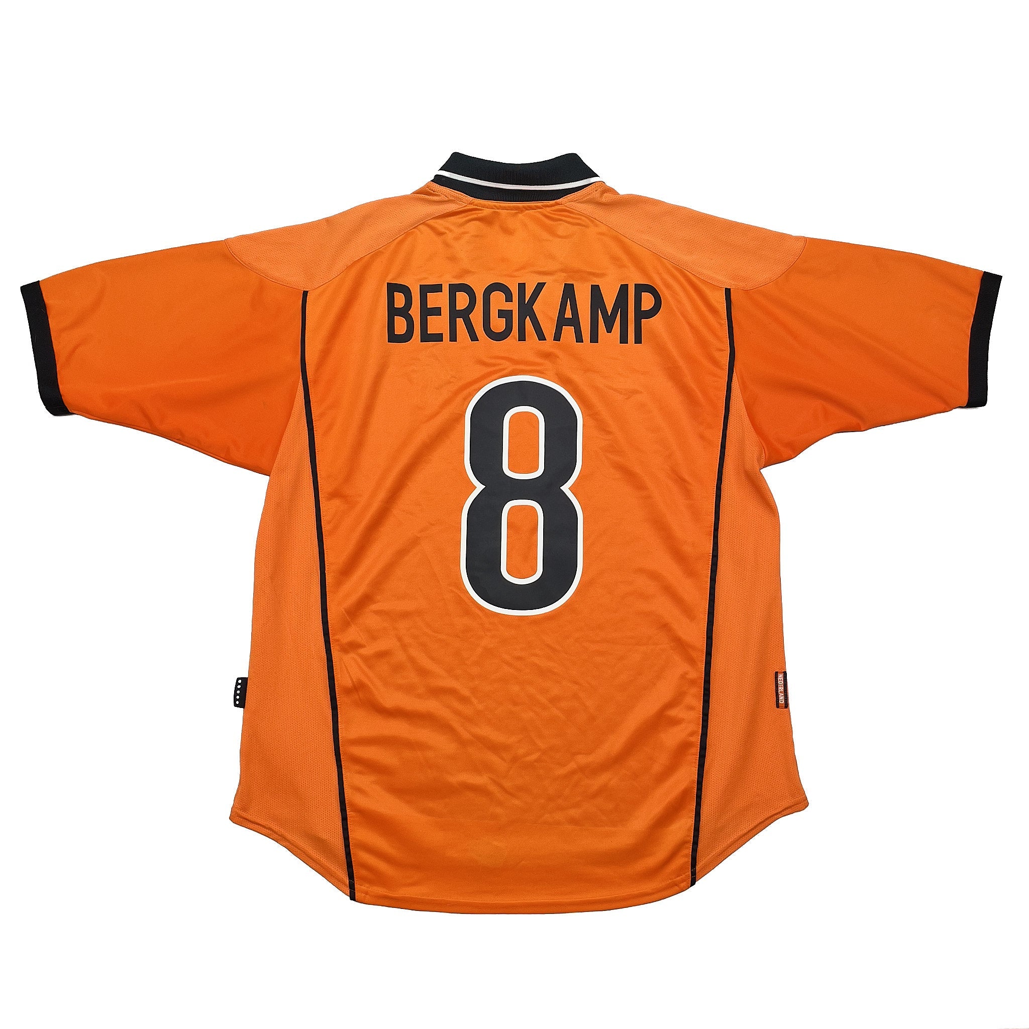 Buy 1998/00 NETHERLANDS BERGKAMP 8 HOME SHIRT (L) NIKE ~ Free worldwide shipping available ~ Authentic Vintage Football Shirts from Cult Kits