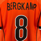 Shop 1998/00 NETHERLANDS BERGKAMP #8 HOME SHIRT (M) NIKE, classic football shirts, vintage football shirts & retro soccer jerseys at Cult Kits