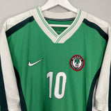Shop 1998/00 NIGERIA OKOCHA #10 HOME SHIRT (L) NIKE, classic football shirts, vintage football shirts & retro soccer jerseys at Cult Kits