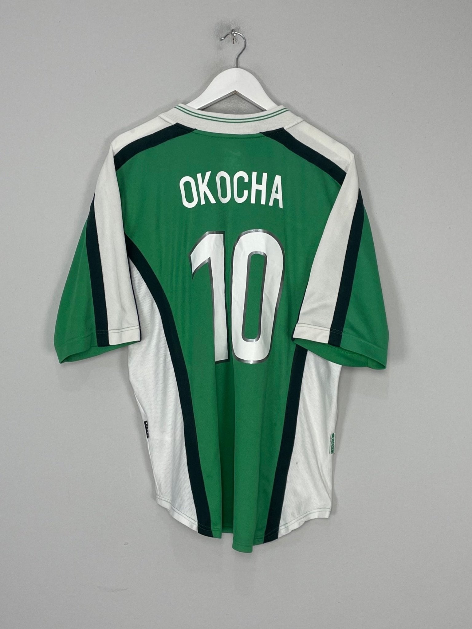 Shop 1998/00 NIGERIA OKOCHA #10 HOME SHIRT (L) NIKE, classic football shirts, vintage football shirts & retro soccer jerseys at Cult Kits
