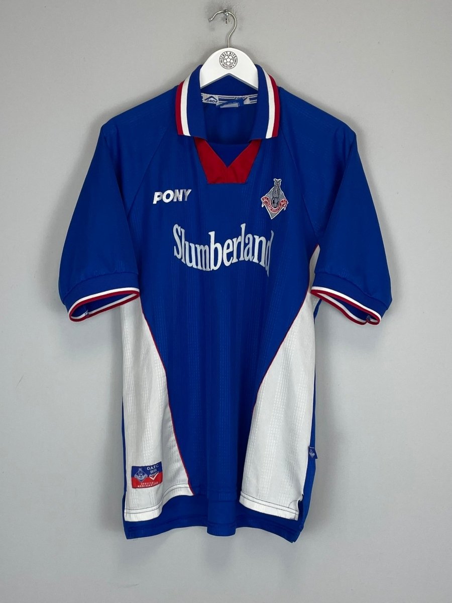 1998/00 OLDHAM HOME SHIRT (L) PONY - Cult Kits - Large - Buy Vintage Football Shirts, Authentic Retro Football Shirts For Sale, Classic Football Shirts & Soccer Jersey