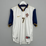 Shop 1998/00 PORTUGAL FIGO #7 AWAY SHIRT (M) NIKE, classic football shirts, vintage football shirts & retro soccer jerseys at Cult Kits