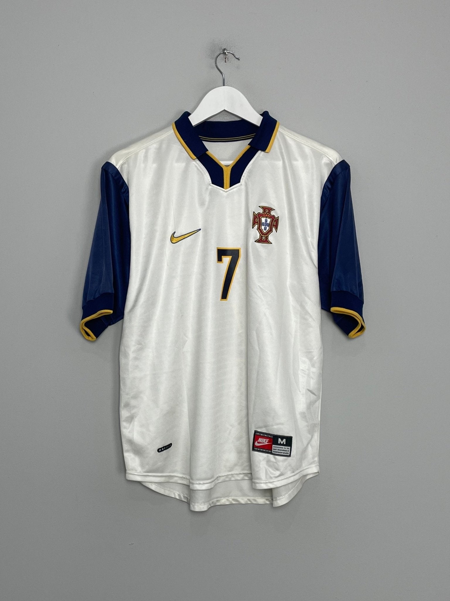 Shop 1998/00 PORTUGAL FIGO #7 AWAY SHIRT (M) NIKE, classic football shirts, vintage football shirts & retro soccer jerseys at Cult Kits