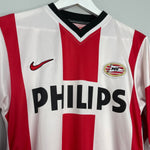 Shop 1998/00 PSV #9 L/S *PLAYER ISSUE* HOME SHIRT (S) NIKE, classic football shirts, vintage football shirts & retro soccer jerseys at Cult Kits