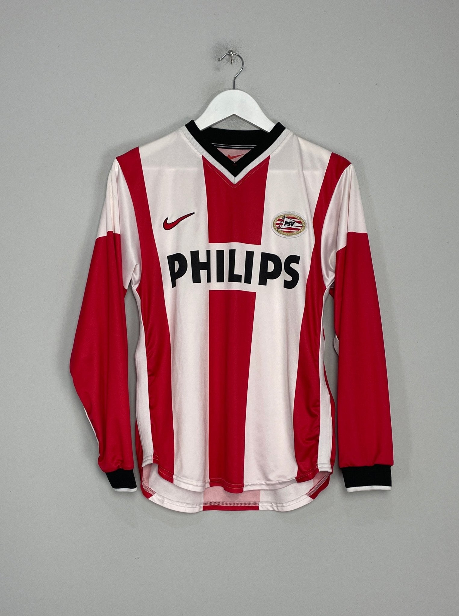 Shop 1998/00 PSV #9 L/S *PLAYER ISSUE* HOME SHIRT (S) NIKE, classic football shirts, vintage football shirts & retro soccer jerseys at Cult Kits