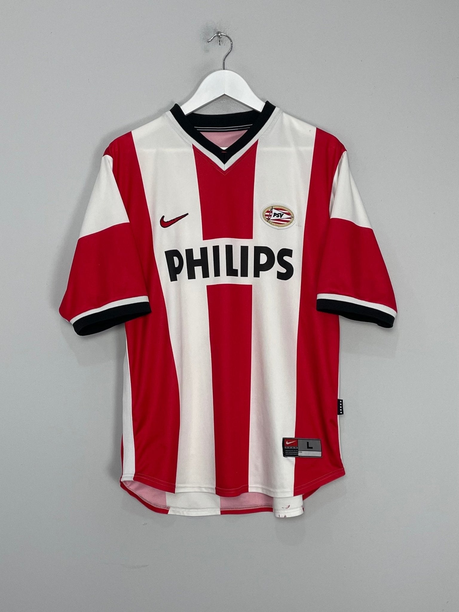 Shop 1998/00 PSV HOME SHIRT (L) NIKE, classic football shirts, vintage football shirts & retro soccer jerseys at Cult Kits