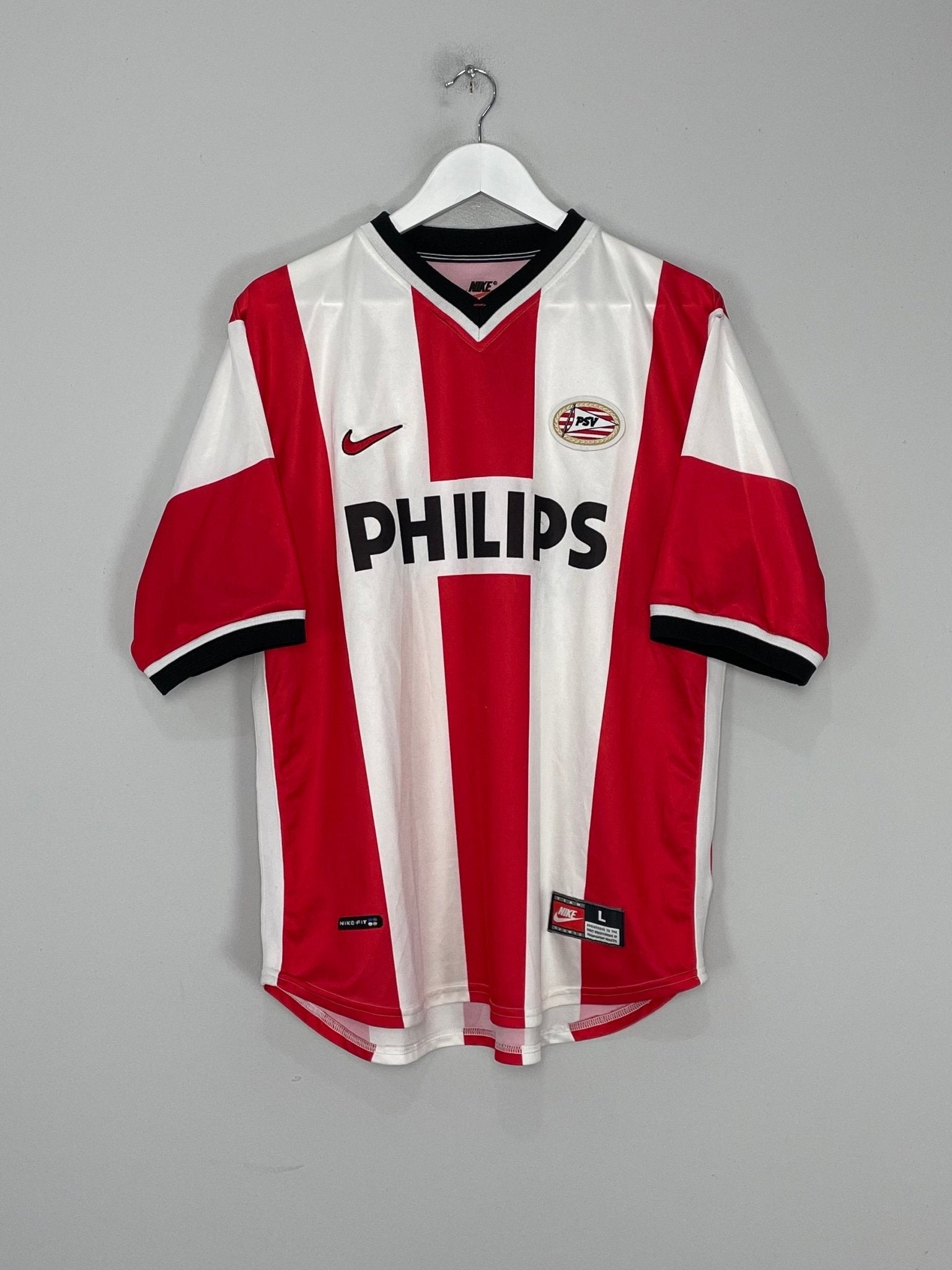 Shop 1998/00 PSV HOME SHIRT (L) NIKE, classic football shirts, vintage football shirts & retro soccer jerseys at Cult Kits