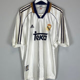 1998/00 REAL MADRID *EUROPEAN CHAMPIONS* HOME SHIRT L) ADIDAS - Cult Kits - Large - Buy Vintage Football Shirts, Authentic Retro Football Shirts For Sale, Classic Football Shirts & Soccer Jersey