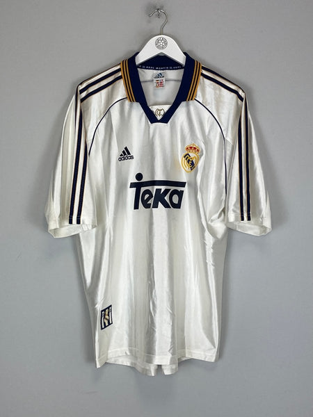 1998/00 REAL MADRID *EUROPEAN CHAMPIONS* HOME SHIRT L) ADIDAS