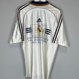 1998/00 REAL MADRID *EUROPEAN CHAMPIONS* HOME SHIRT L) ADIDAS - Cult Kits - Large - Buy Vintage Football Shirts, Authentic Retro Football Shirts For Sale, Classic Football Shirts & Soccer Jersey