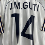 Shop 1998/00 REAL MADRID GUTI #14 HOME SHIRT (L) ADIDAS, classic football shirts, vintage football shirts & retro soccer jerseys at Cult Kits