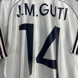 Shop 1998/00 REAL MADRID GUTI #14 HOME SHIRT (L) ADIDAS, classic football shirts, vintage football shirts & retro soccer jerseys at Cult Kits