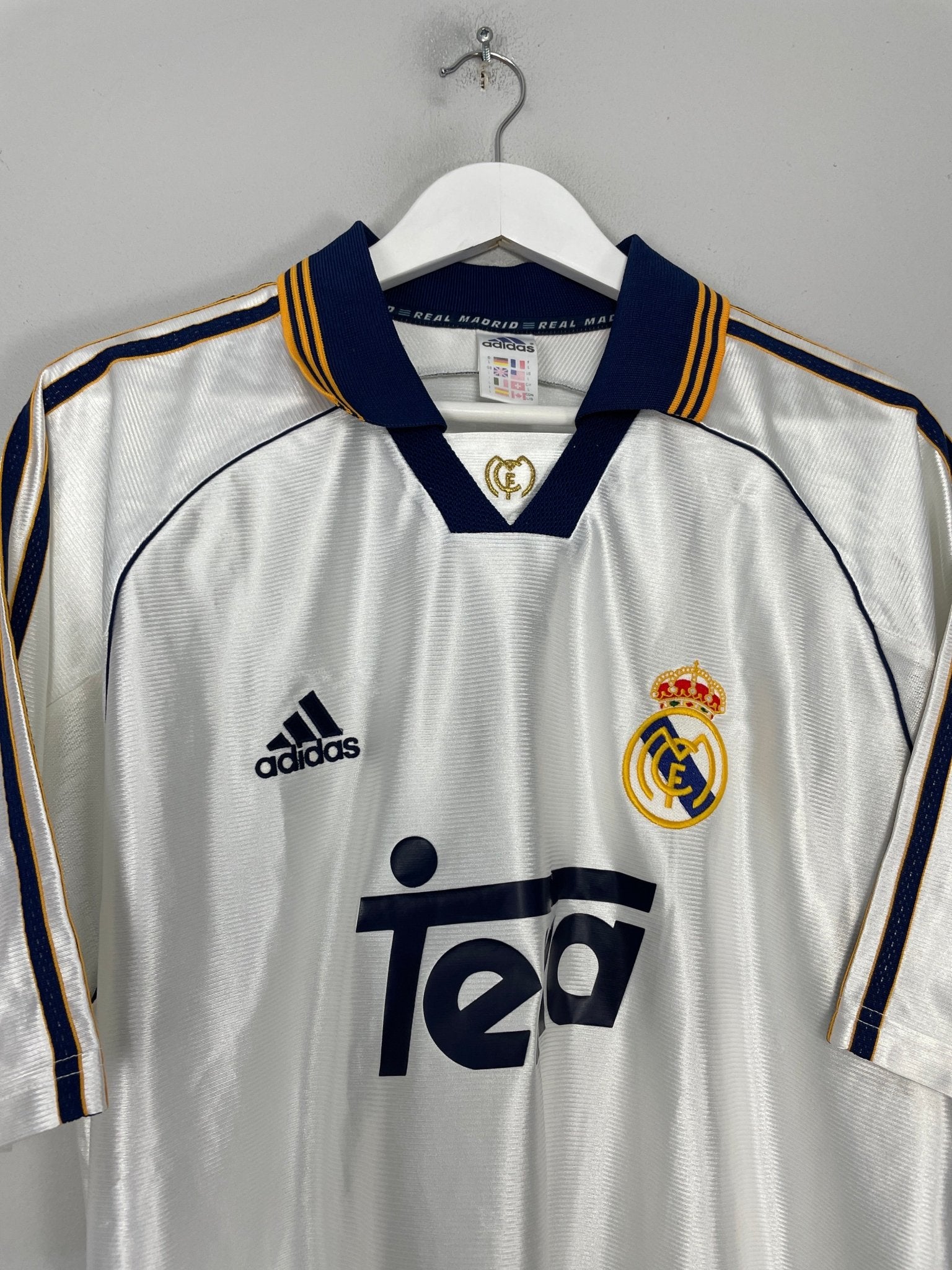 Shop 1998/00 REAL MADRID HOME SHIRT (L) ADIDAS, classic football shirts, vintage football shirts & retro soccer jerseys at Cult Kits