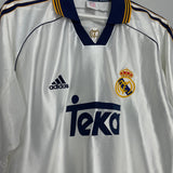 Shop 1998/00 REAL MADRID HOME SHIRT (L) ADIDAS, classic football shirts, vintage football shirts & retro soccer jerseys at Cult Kits