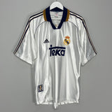 Shop 1998/00 REAL MADRID HOME SHIRT (L) ADIDAS, classic football shirts, vintage football shirts & retro soccer jerseys at Cult Kits